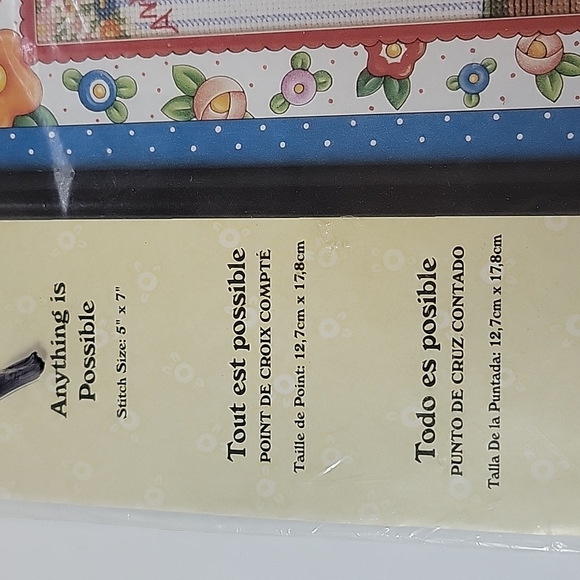 Bucilla Mary Engelbreit Cross Stitch "Anything Is Possible" - Picture 3 of 6